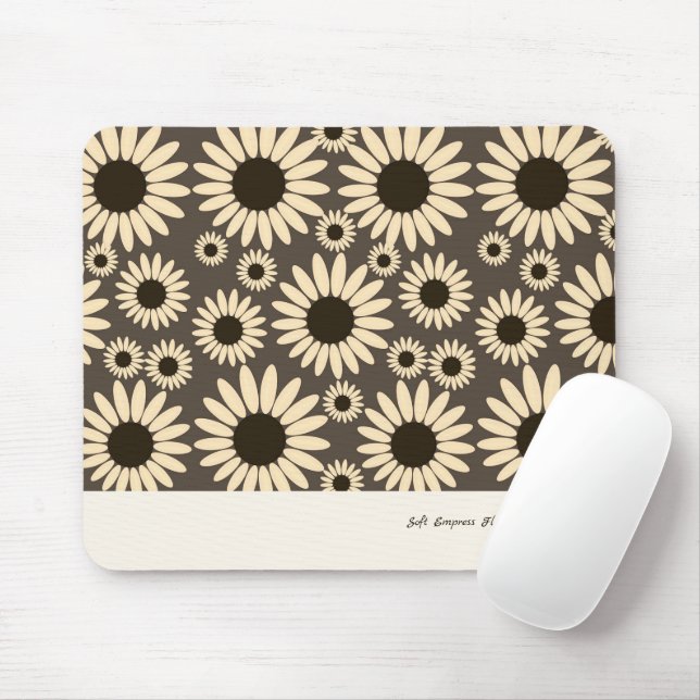 Soft Empress Florals Braun Mousepad (Mit Mouse)