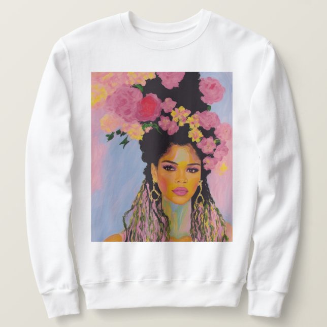 Soft Feminine Flower Sweatshirt (Design vorne)