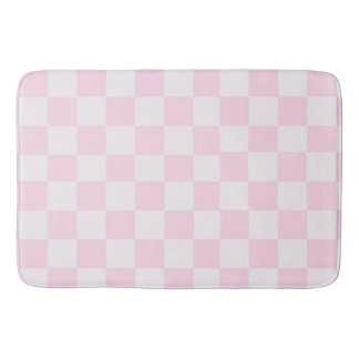 Soft Feminine Pink Gingham Checkered Girl Badematte