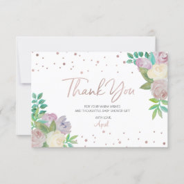 Soft Floral Baby Sprinkle Baby Dusche Vielen Dank Ankündigung