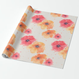 Soft Floral Blooms Wrapping Paper Roll Geschenkpapier
