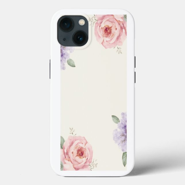 Soft Floral Elegance iPhone Case (Rückseite)