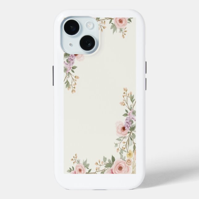 Soft Floral Elegante Case-Mate iPhone Hülle (Rückseite)