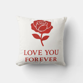 Soft Floral Forever Love Valentine Decorative Kissen