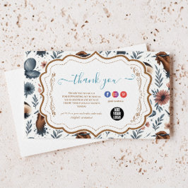 Soft Floral Lash Artist Beauty Studio Dankeskarte