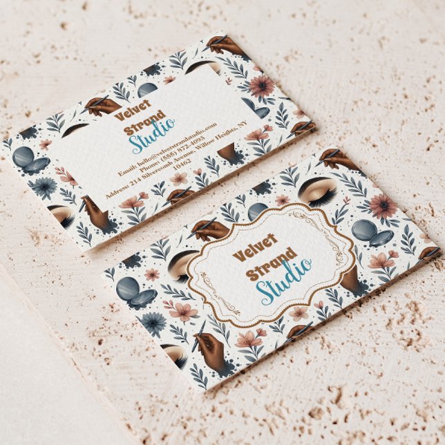 Soft Floral Lash Artist Beauty Studio Visitenkarte (Von Creator hochgeladen)