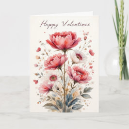 Soft Floral Valentine Romantic Rose Valentines Karte