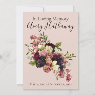 Soft Florals Custom Funerary Memorial Programm
