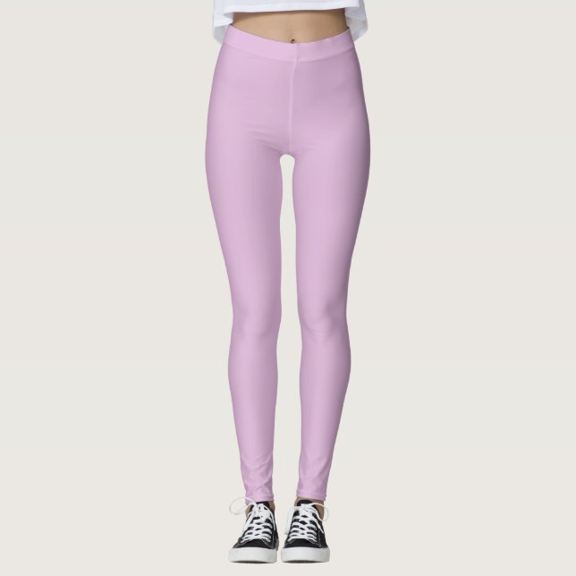 Soft French Lilac Solid Color Leggings (Vorderseite)