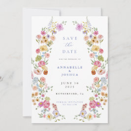 Soft Garden Florals Wedding Save the Date