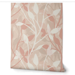Soft Garden Mist Botanical Layers of Leaves Tapete