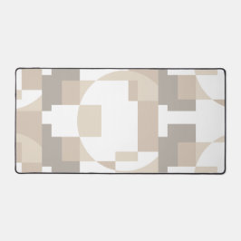 Soft Geometric Blocks – Calm Neutral Abstract Work Schreibtischunterlage
