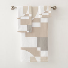 Soft Geometric Blocks – Simple and Sleek Badhandtuch Set