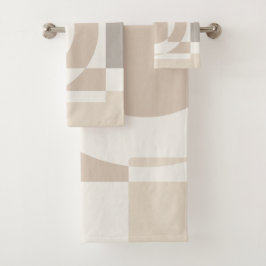 Soft Geometric Blocks – Simple and Sleek Badhandtuch Set