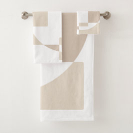 Soft Geometric Blocks – Simple and Sleek Badhandtuch Set