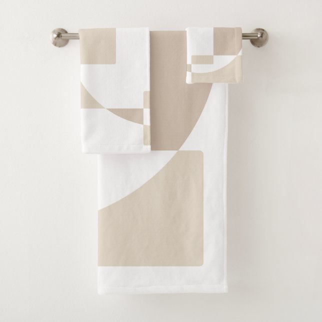 Soft Geometric Blocks – Simple and Sleek Badhandtuch Set (Insitu)