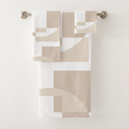 Soft Geometric Blocks – Simple and Sleek Badhandtuch Set