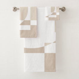 Soft Geometric Blocks – Simple and Sleek Badhandtuch Set