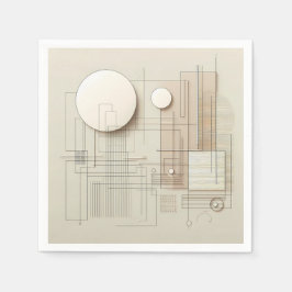 Soft Geometric Line Serviette