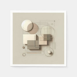 Soft Geometric Linework Serviette