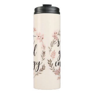 Soft Girl Energy Süßes Mädchen Floral Thermosbecher