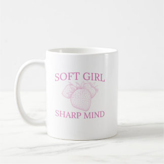 Soft Girl Sharp Mind — Strawberry Aesthetic Design Kaffeetasse