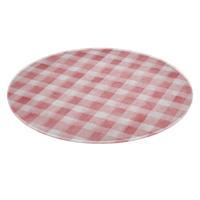 Soft Girly Pink White Plaid Stripes Bridal Showe   Schneidebrett (Ecke)