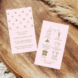 Soft Glam Crown Pink Gold Jewelry Care Visitenkarte
