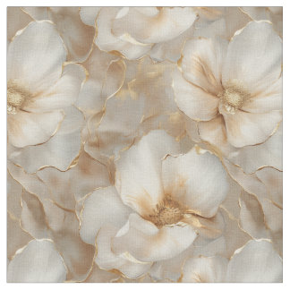 Soft Gold Luxus Blume Stoff