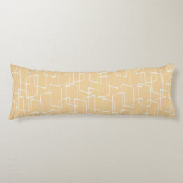 Soft Gold Retro Lino Geometrisches Muster Seitenschläferkissen