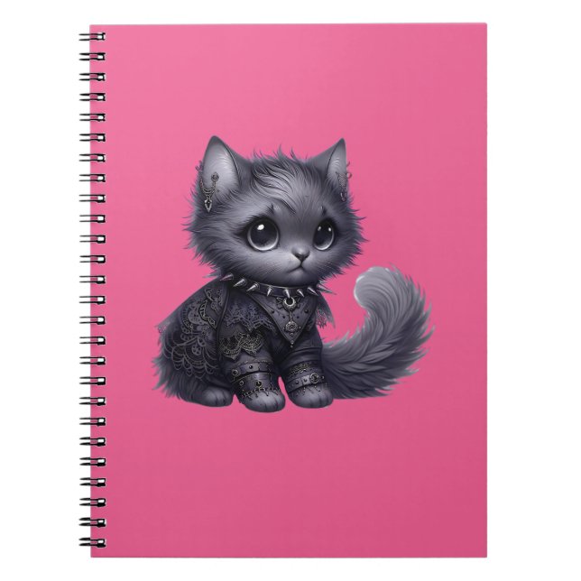 Soft Goth Kitten Notizblock (Vorderseite)