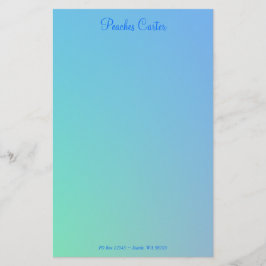 Soft Green Aqua Blue Ombre Briefpapier