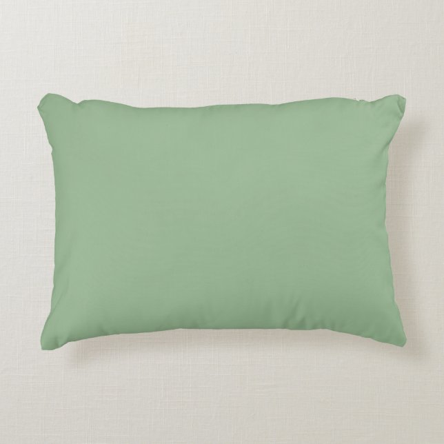 Soft Green,Lovely, Solid, Modern, Simple, Trendy Dekokissen (Vorderseite)