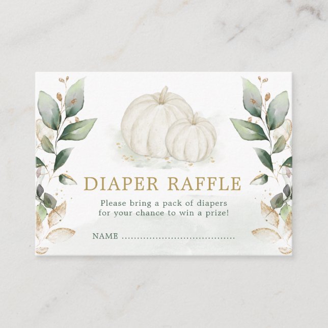 Soft Greenerenery Pumpkin Baby Dusche Windelwanne  Begleitkarte (Vorderseite)