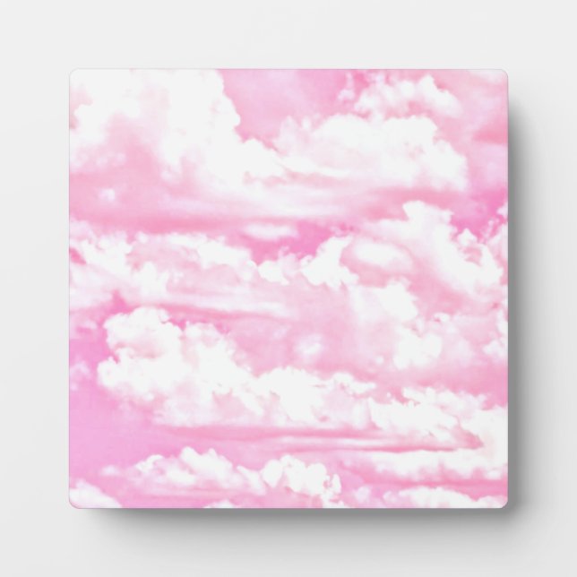 Soft Happy Rose Clouds Decor Fotoplatte (Vorderseite)