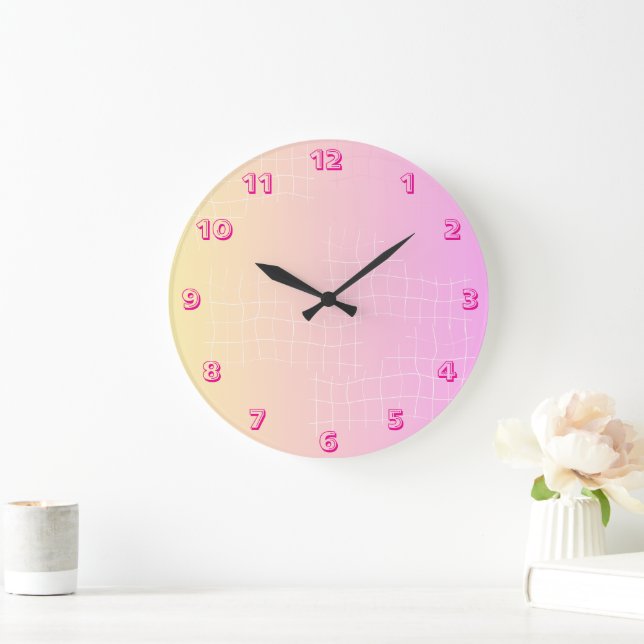 Soft Harmony Abstract Wall Clock Große Wanduhr (Zuhause)