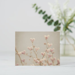 Soft Heart Blossom Postcard – Romantic Botanical Postkarte