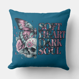 Soft Heart Dark Soul Pastel Goth Kissen