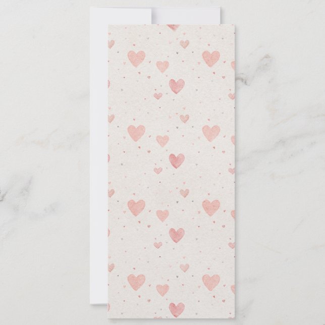 Soft Heart Pattern Invitation (Devant)