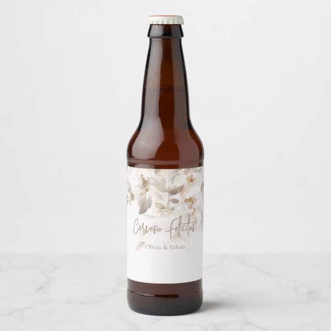 Soft Herbstlaubs Cervesio Felicitas Beer Bierflaschenetikett (Vorderseite)