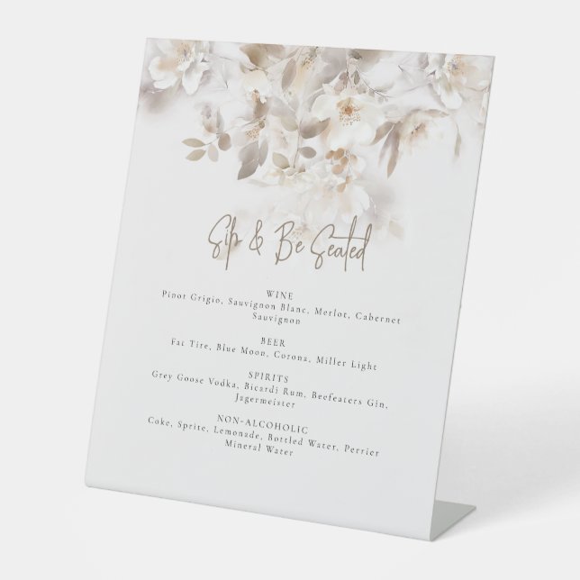 Soft Herbstlaubs Sip and Be Seed Sockelschild (Vorderseite)