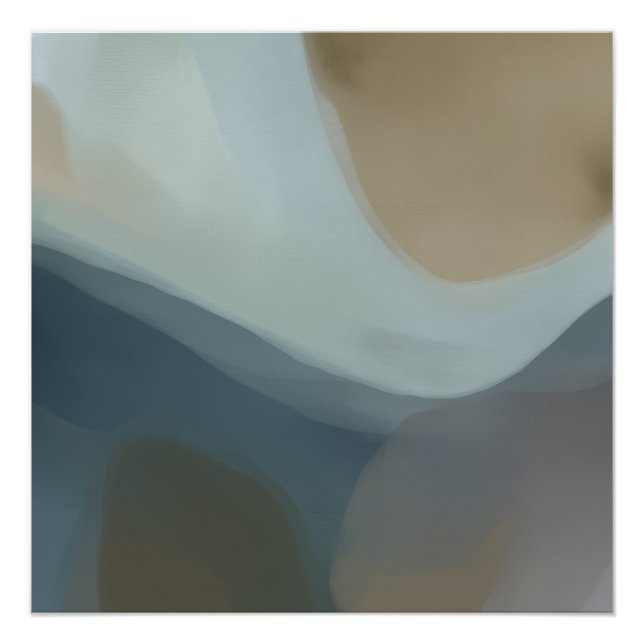Soft Horizon Abstract Art Poster (Vorderseite)