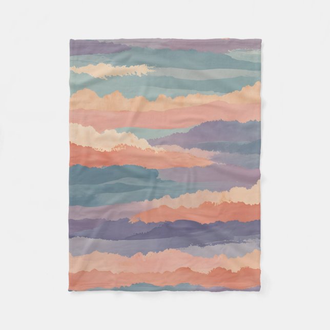 Soft Horizon Waves Fleecedecke (Vorderseite)