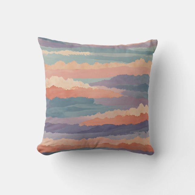 Soft Horizon Waves Kissen (Vorderseite)