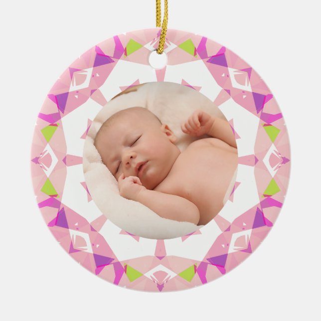 Soft Hübsch Pastete Custom Christmas Foto Picture Keramik Ornament (Vorne)