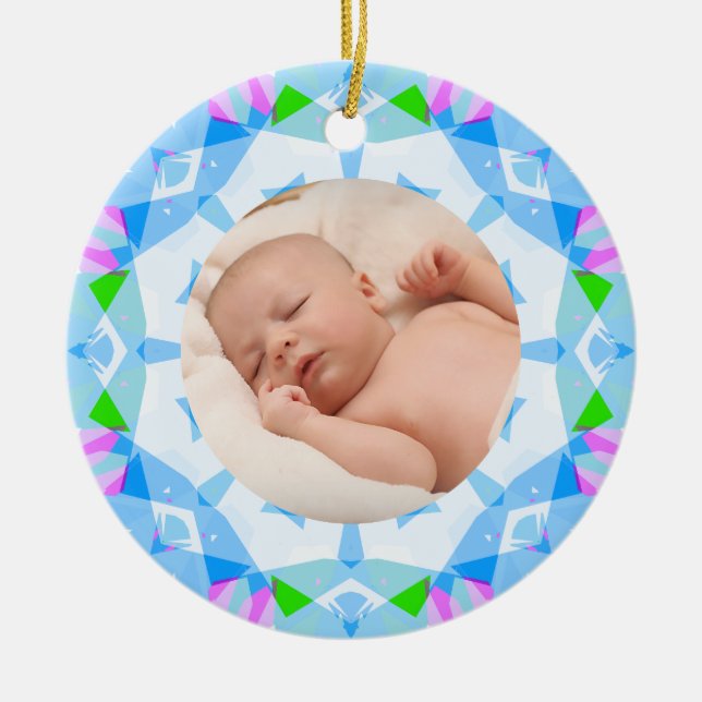 Soft Hübsch Pastete Custom Christmas Foto Picture Keramik Ornament (Vorne)