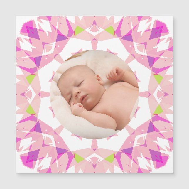 Soft Hübsch Pastete Custom Christmas Foto Picture Magnetkarte (Vorderseite)