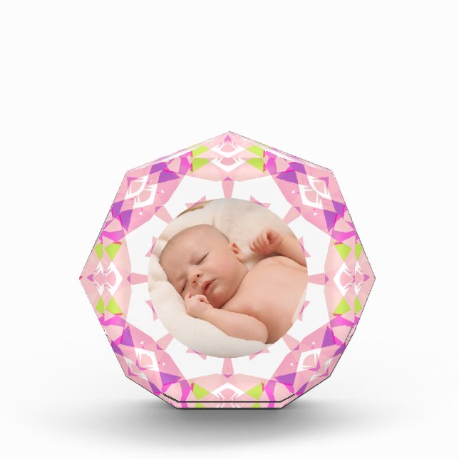 Soft Hübsche Pink Pastete Neugeborene Baby Custom Fotoblock (Vorderseite)