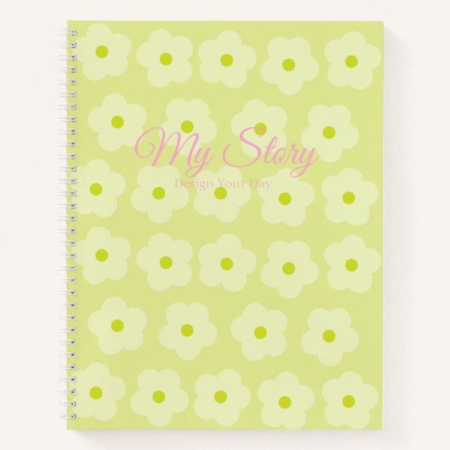 Soft Hue Blooms Notizbuch (Vorderseite)
