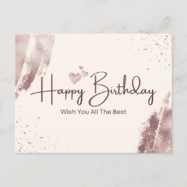 Soft Hues Birthday Grußkarte - Beste Wünsche Postkarte